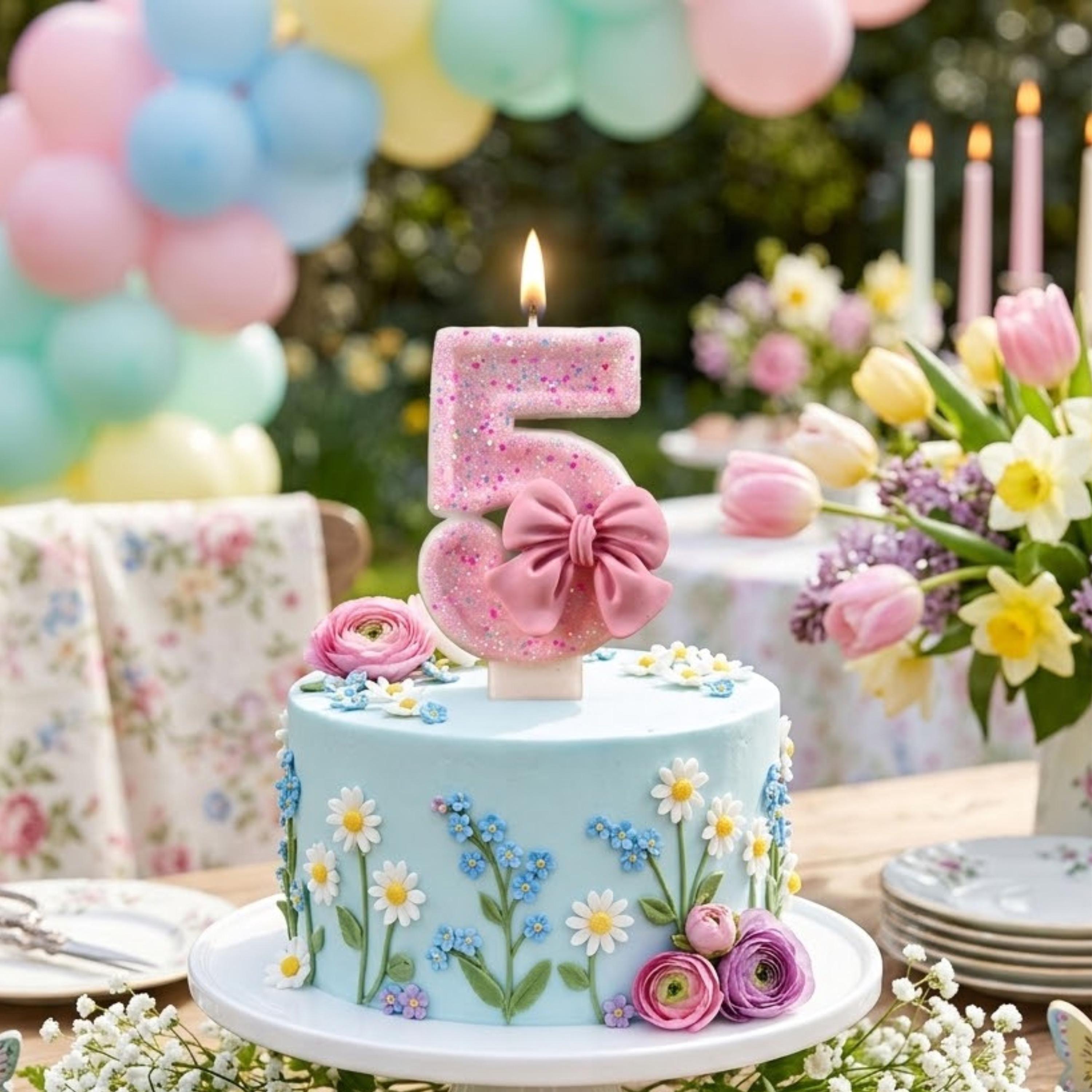 Cake Number Candles & Birthday Decor