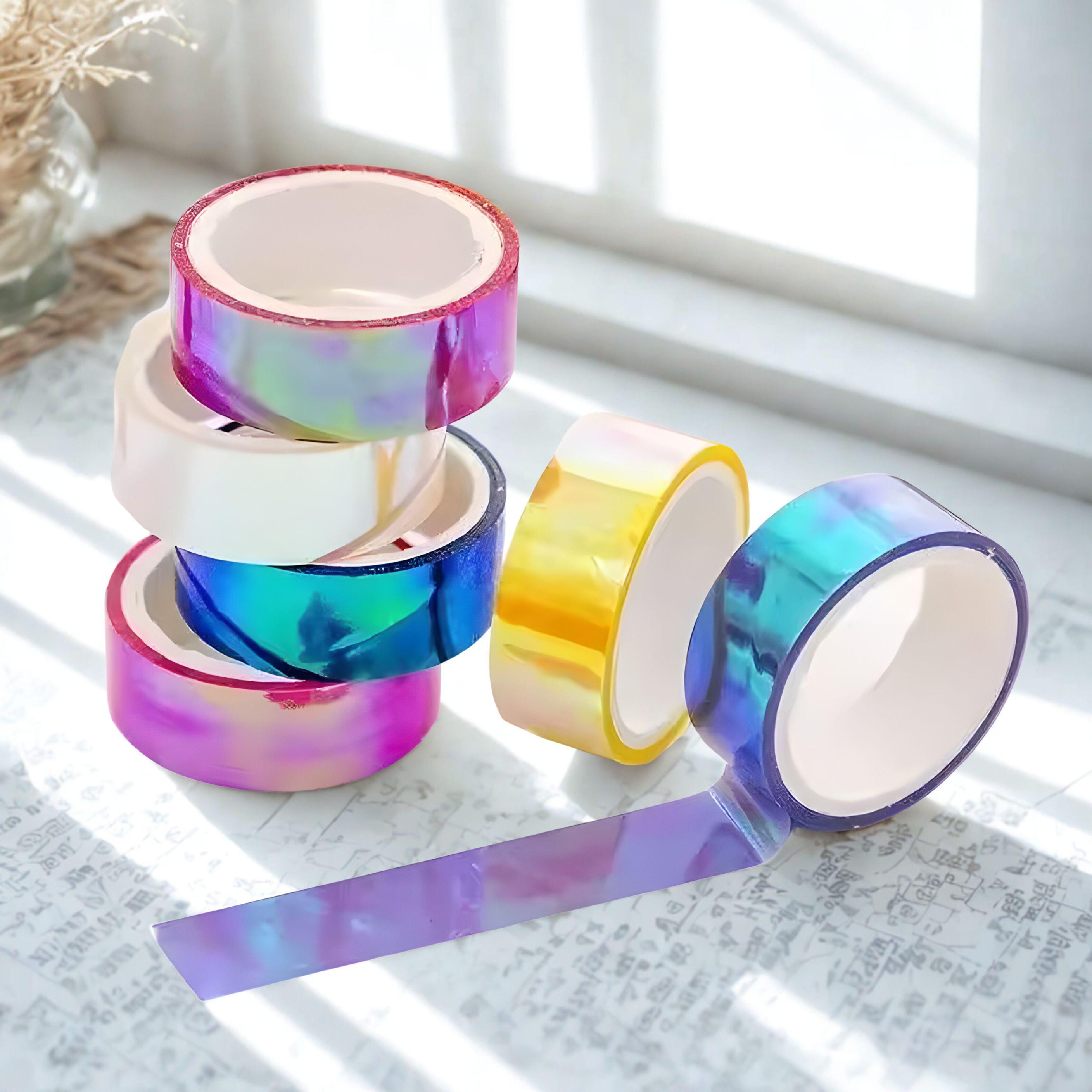 Holographic Washi Tape | Iridescent Metallic Decorative Tape for Journaling, Party Favors, and Gift Wrapping
