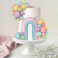 30-piece Pastel Multi-Color Foam Balls Cake Topper Set