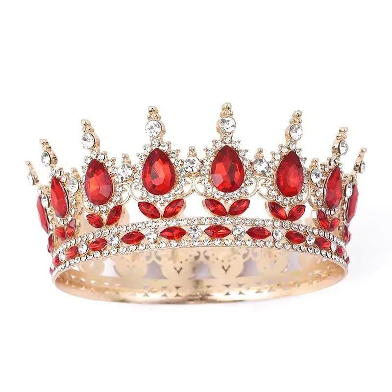 Crown Cake Topper | Red Gem Tiara Cake Decor