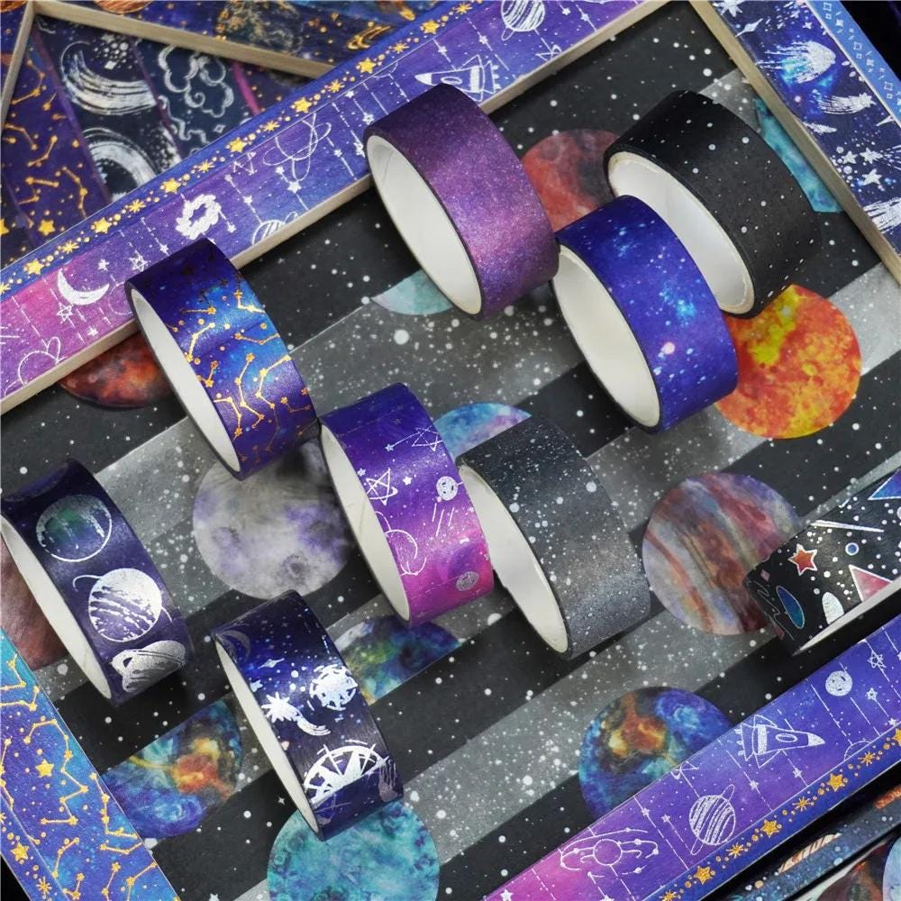 19-roll Celestial Galaxy Washi Tape Set, 19 Rolls Space Theme Journaling Crafts