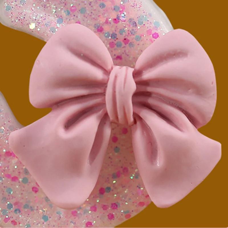 Pink Bow Coquette Number Birthday Candle, Glitter Sparkle Party Decor Cake Topper
