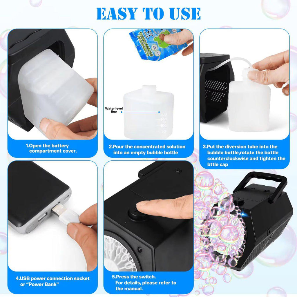 Party Bubble Machine, Portable Bubble Maker