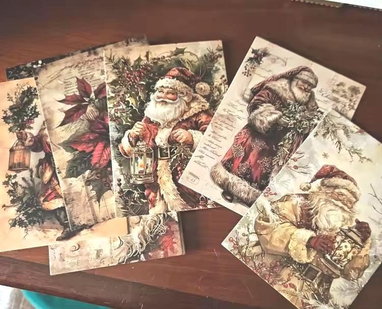 32-Pack Vintage Christmas Postcards: Retro Holiday Card Set