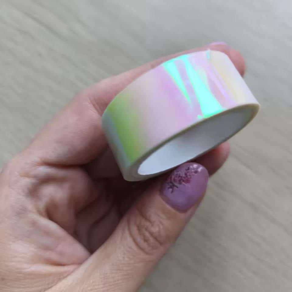 Holographic Washi Tape | Iridescent Metallic Decorative Tape for Journaling, Party Favors, and Gift Wrapping