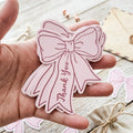 Pink Coquette Bow Thank You Cards, Stationery Bow Labels, Gift Wrap Seals