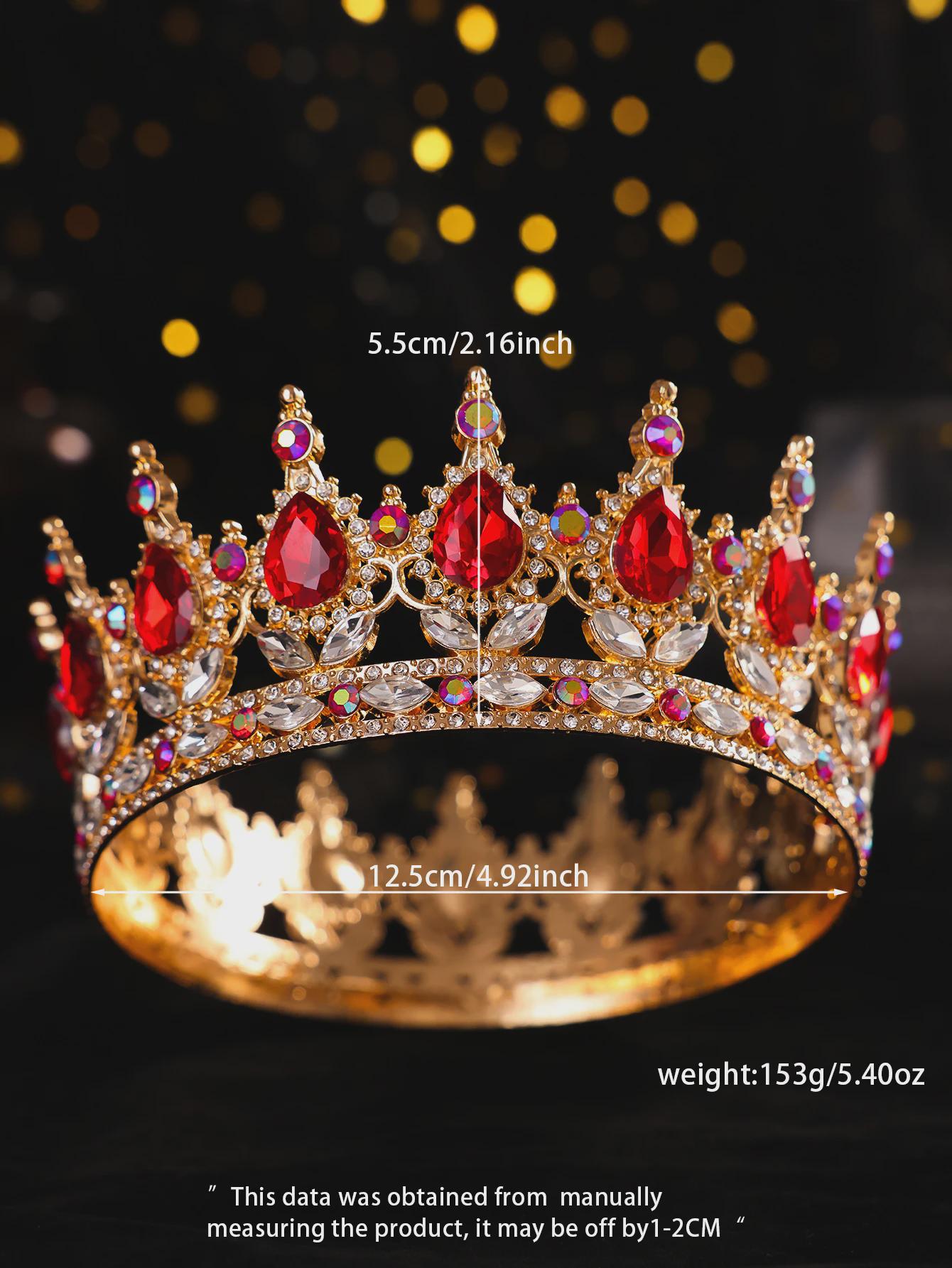Crown Cake Topper | Red Gem Tiara Cake Decor