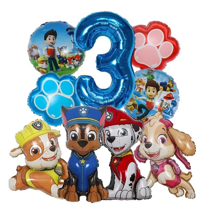 9- Piece Dog Character Mylar Balloon Set: Birthday Party Decorations