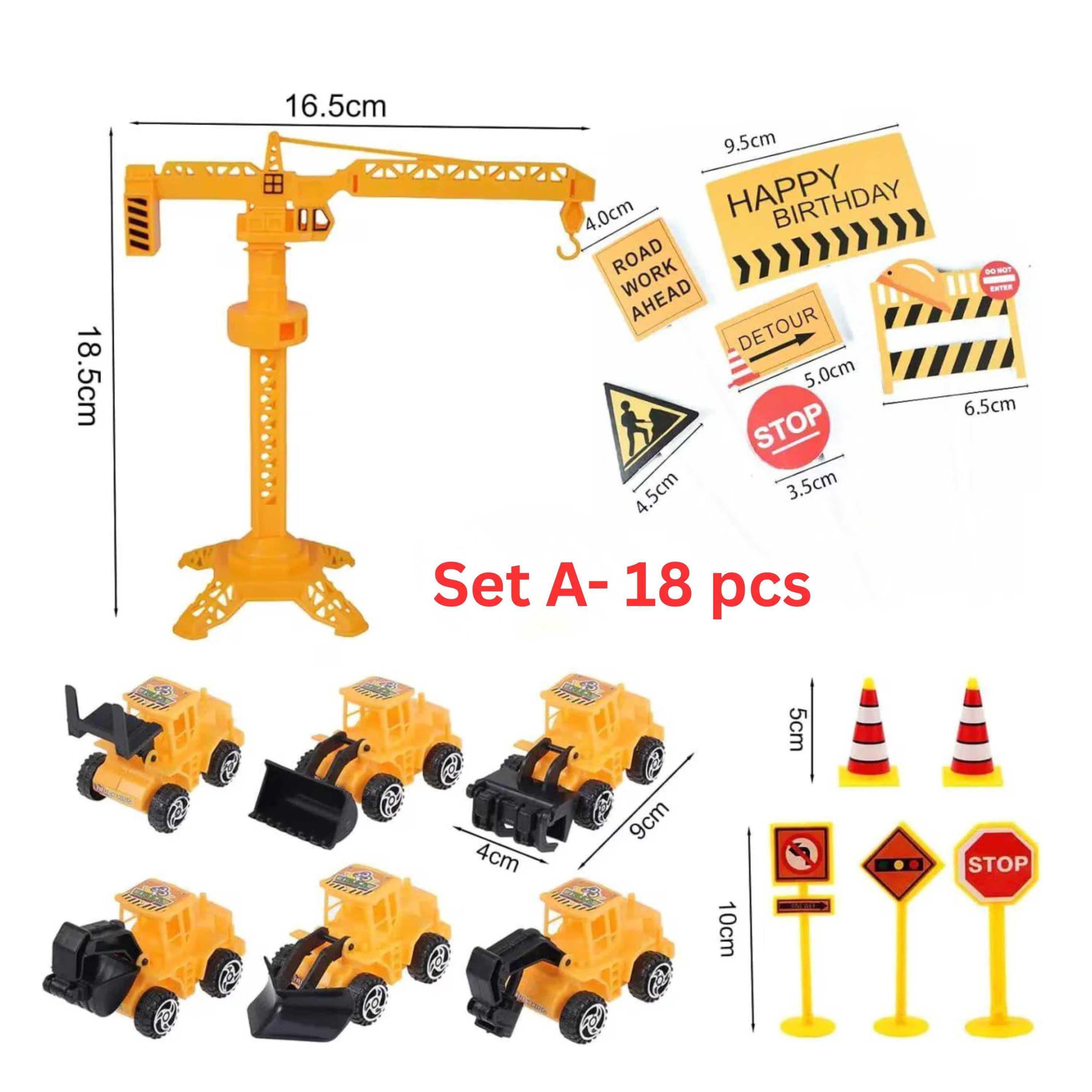 Construction Cake Topper Set: Excavator & Dump Truck Birthday Party