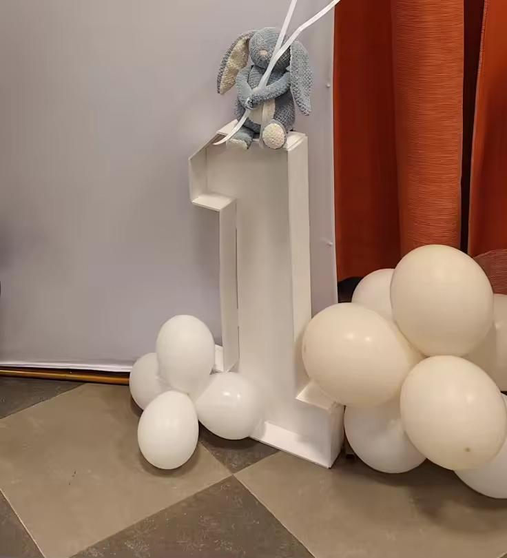 Mosaic Balloon Number Frame | Giant Foam Board Kit | Birthday Party Decor