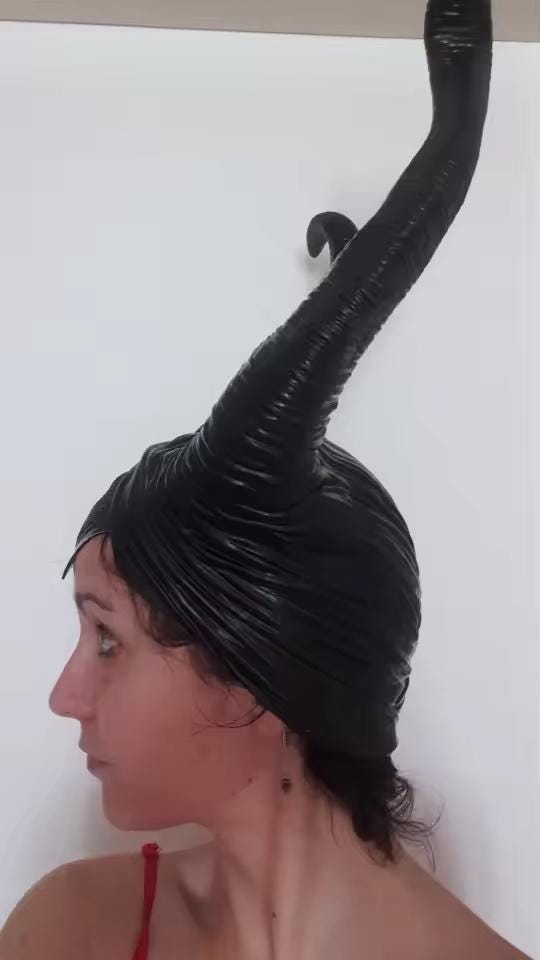 Evil Queen Headpiece, Dark Fairy Cosplay Mask, Halloween Horns Villain Costume