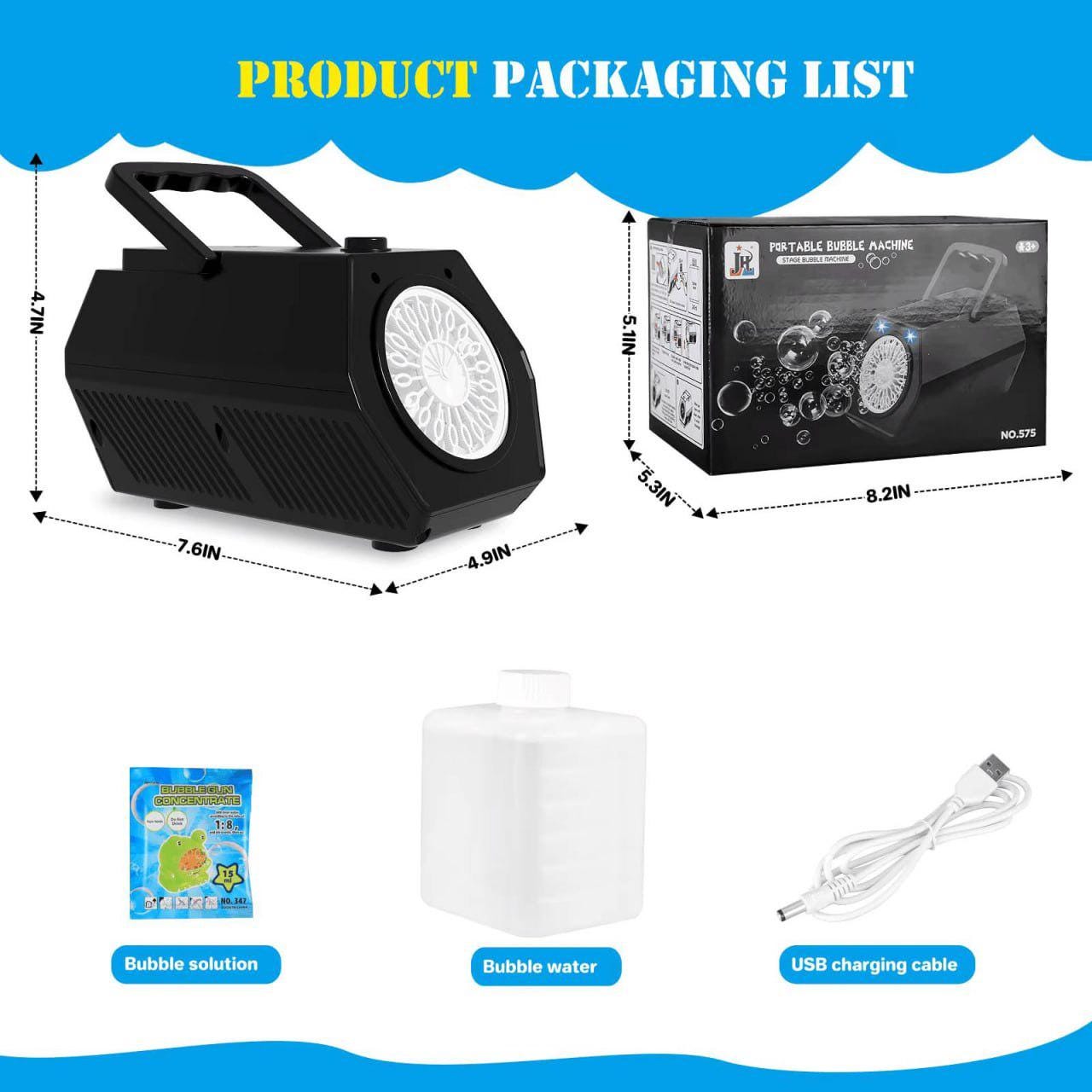 Party Bubble Machine, Portable Bubble Maker