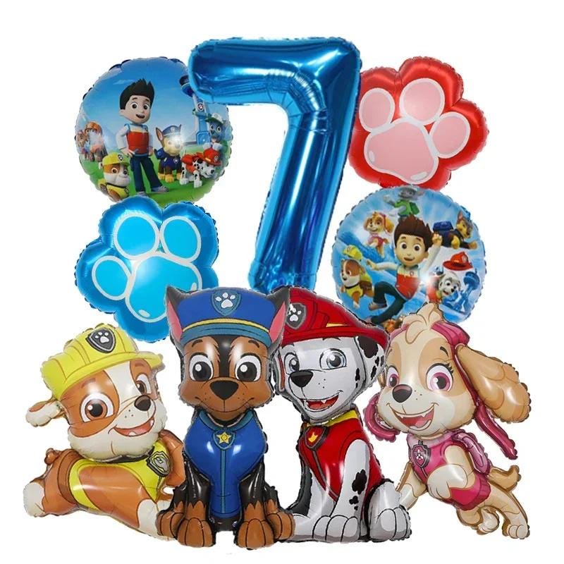9- Piece Dog Character Mylar Balloon Set: Birthday Party Decorations