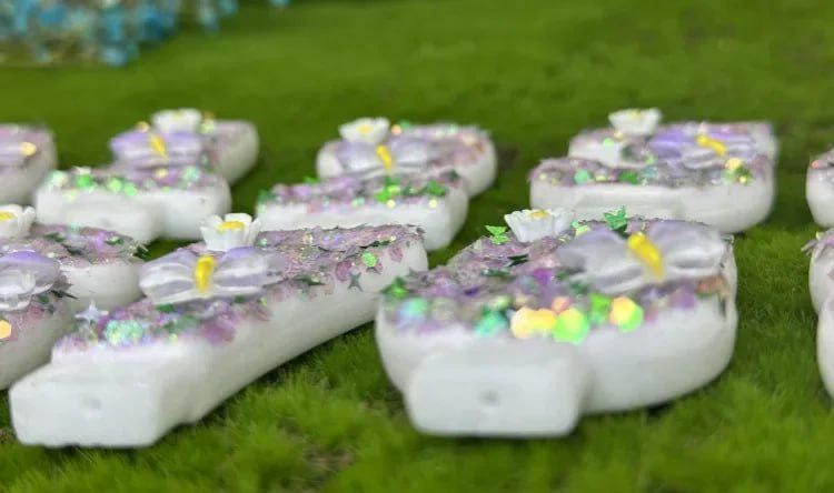Purple Butterfly Birthday Cake Candle | DIY Party Decoration