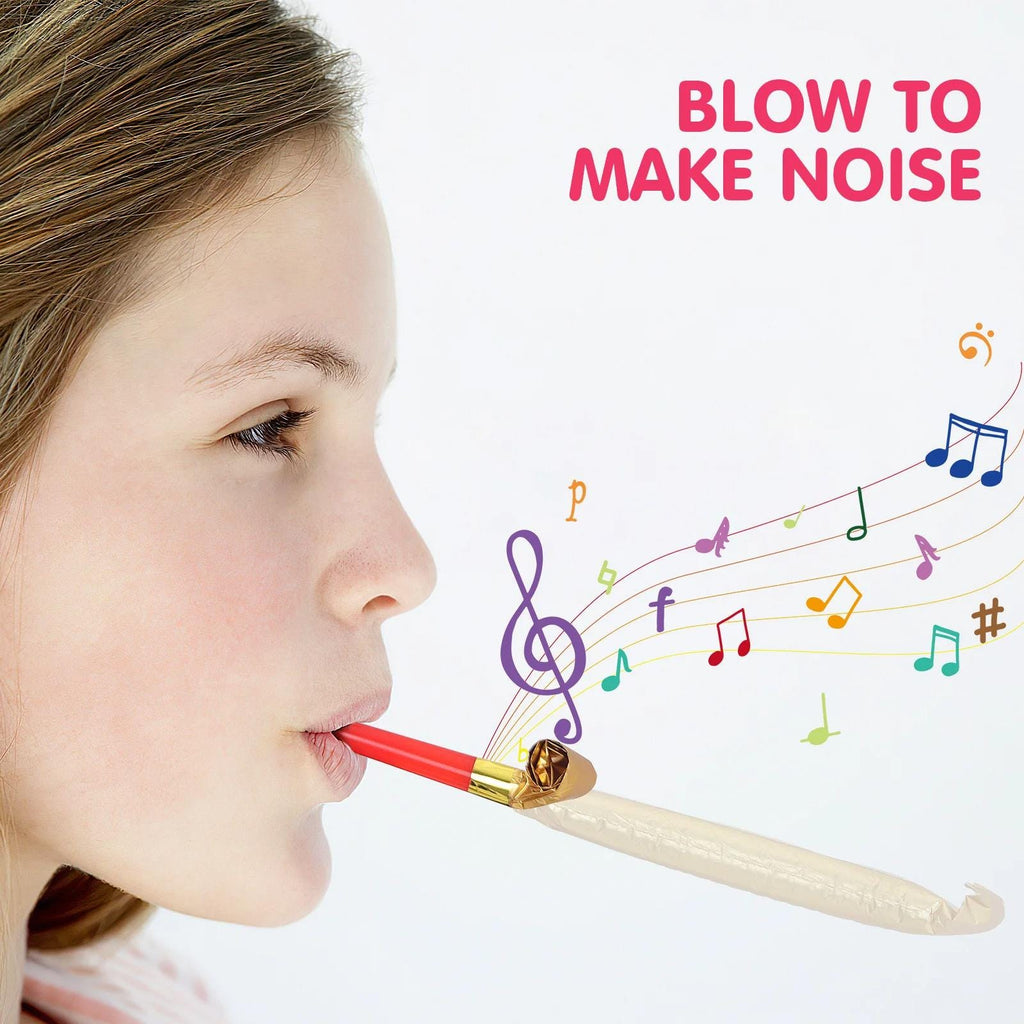 Party Blower Noise Maker 30-Pack | Multi-Color Whistle Toy | Birthday Party Supplies & Favors