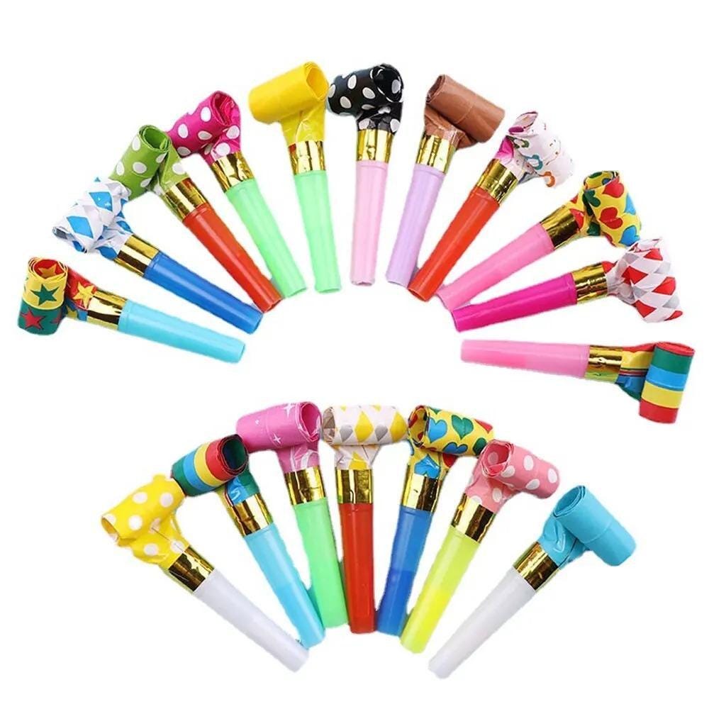 Party Blower Noise Maker 30-Pack | Multi-Color Whistle Toy | Birthday Party Supplies & Favors