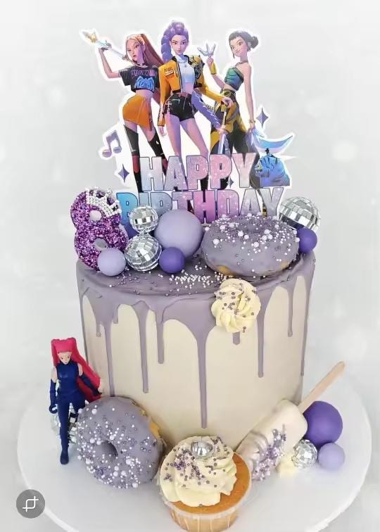 Purple Birthday Candle With Silver Crown Tiara | Glitter Number Cake Topper for Girls