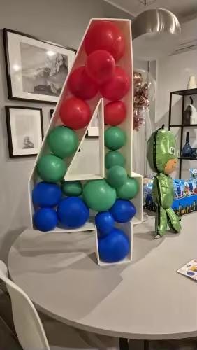 Mosaic Balloon Number Frame | Giant Foam Board Kit | Birthday Party Decor