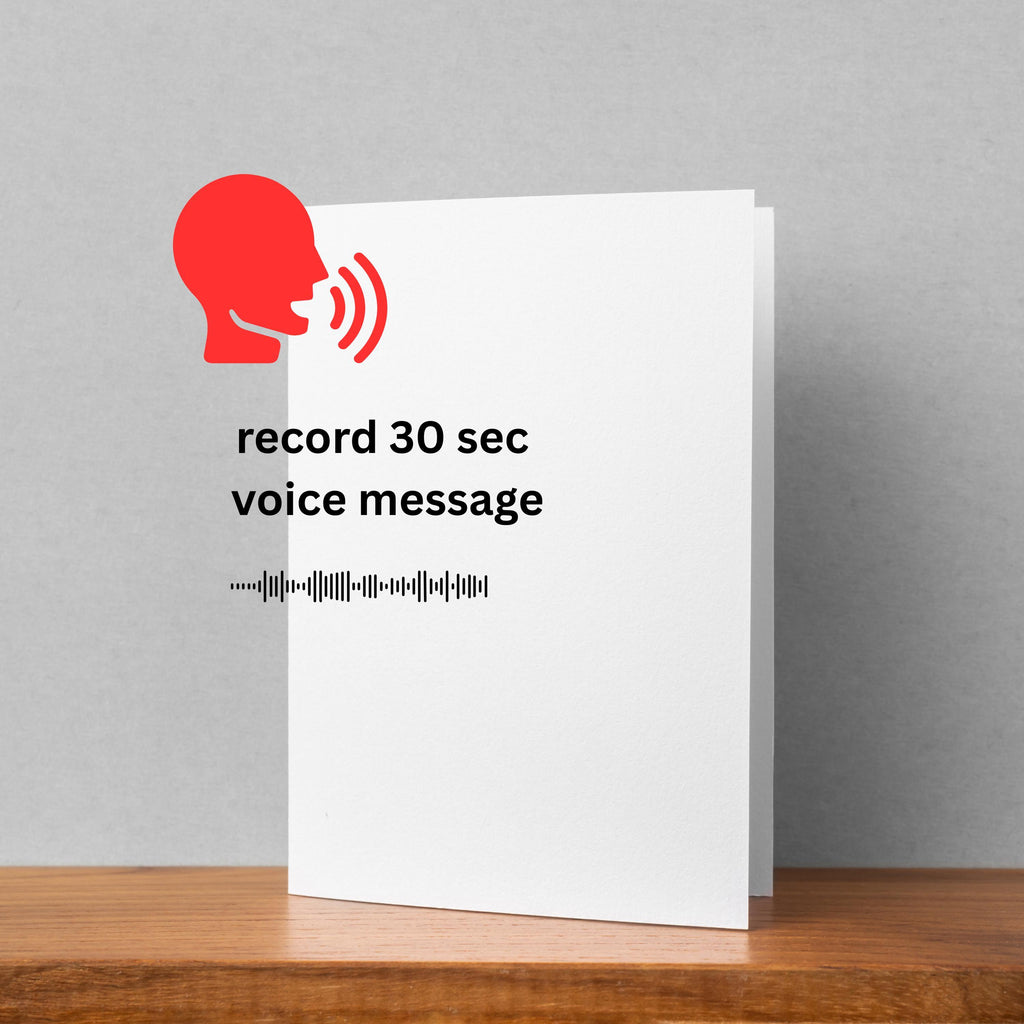 Recordable Audio Card | 30 Sec Custom Voice Keepsake