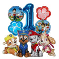 9- Piece Dog Character Mylar Balloon Set: Birthday Party Decorations