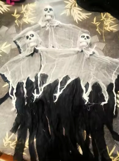 Hanging Ghost Skeleton Decoration, Scary Floating Grim Reaper Prop, Haunted House Indoor Outdoor Yard Decor