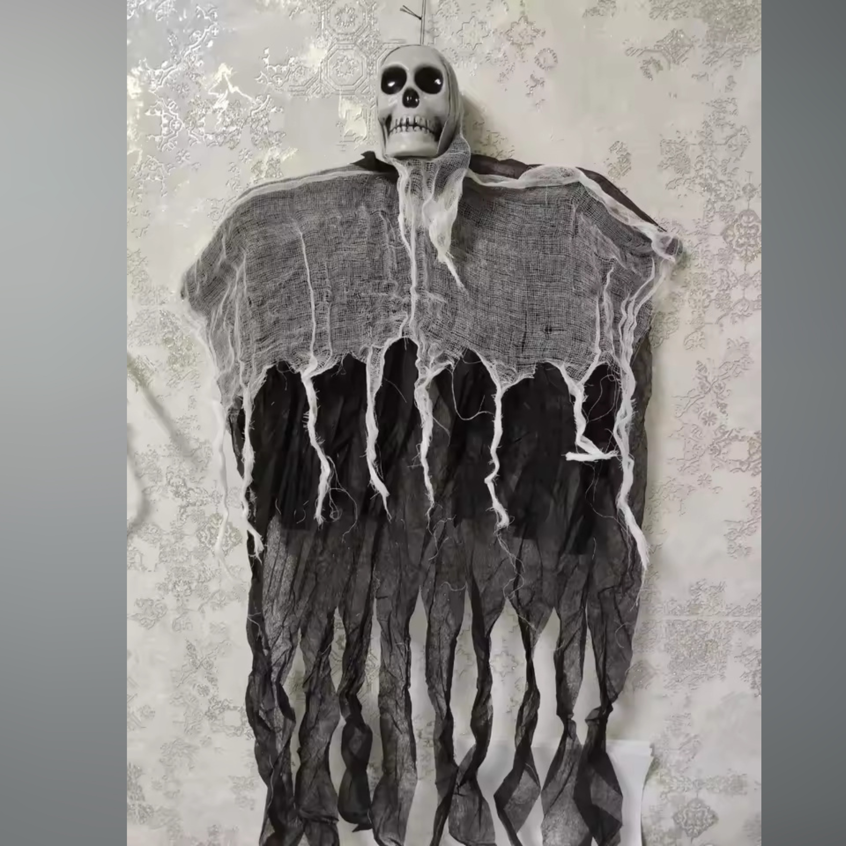 Hanging Ghost Skeleton Decoration, Scary Floating Grim Reaper Prop, Haunted House Indoor Outdoor Yard Decor